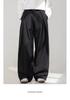 Pantalon décontracté plissé 3D style A-line Old Money pour homme – Pantalon de ville polyvalent haut de gamme pour le printemps et l'automne.