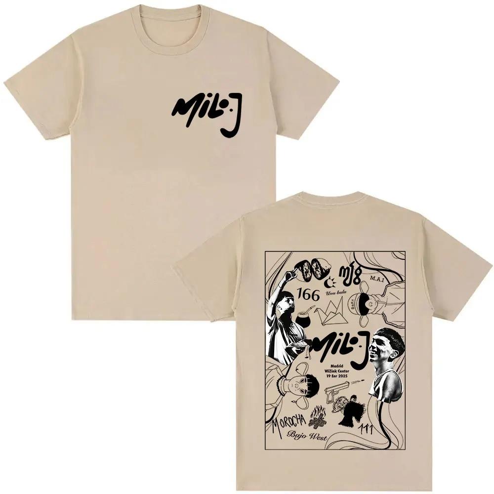 

Rapper Milo J Madrid Wizink Canter Tour 2025 Print TShirt Men Women Casual Fashion Men Women Clothing Streetwear high quality 3XL