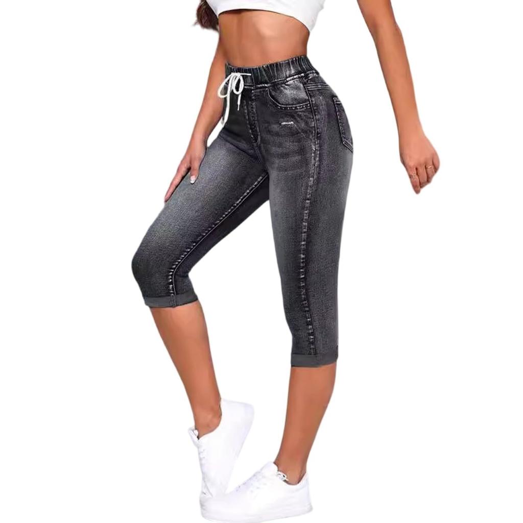 Damskie Jeansy Proste Jeansy Z Kieszeniami Codzienne Spodnie Jeansowe