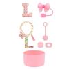7pcs Cup Accessories Set for Stanley 30oz 40oz Tumbler Straw Cover Cap Boot Spill Proof Stopper Letter Keychain Charm Sticker