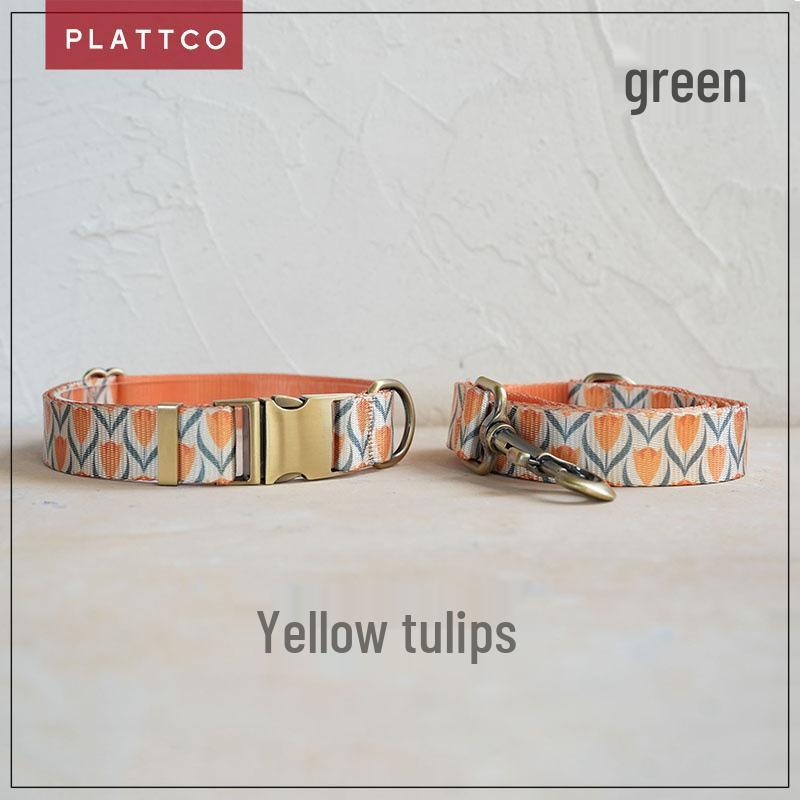 PLATTCO Custom Soft Comfort Dog Collar & Leash Set with Metal Buckle PDC357. XL