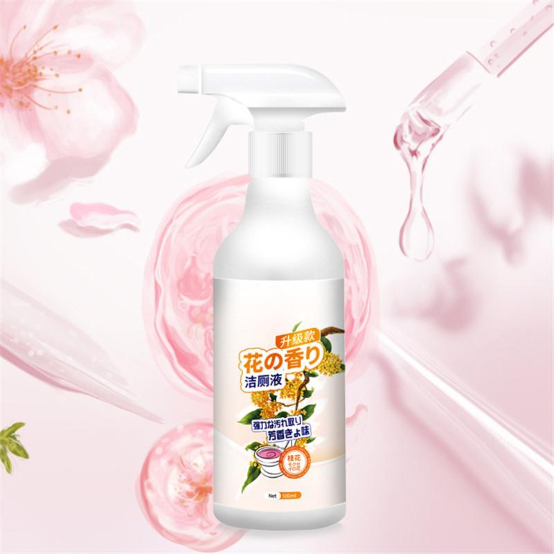 500ml Blumenduft Toilettenreiniger Kalk Gelb- & Urinflecken Kraftvoller Entferner Tiefenreinigt & Deodorisiert