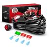 Nilight LED Light Bar Wiring Harness Kit  2 Lead Heavy Duty 12V On Off Switch Power Relay Blade Fuse for Off Road LED Work Light