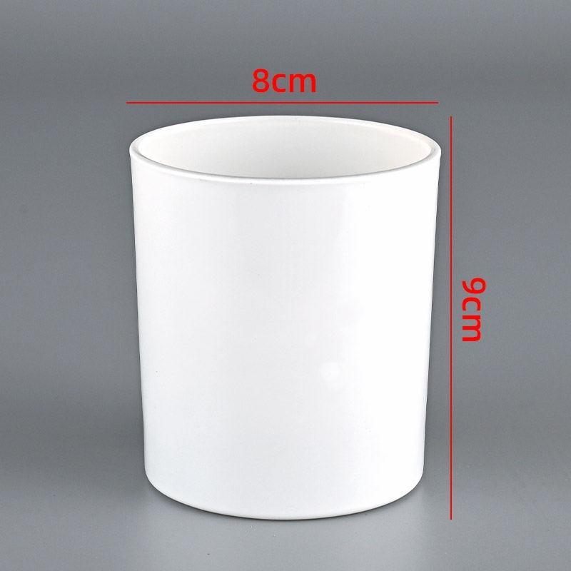 Colored Frosted Glass Candle Jar with Optional Lid - Creative Wide Mouth Design