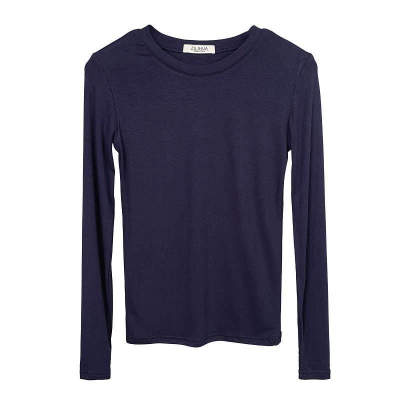 Korean Dongdaemun Slimming Long-Sleeve Figure-Flattering Women's Base Layer Top with Same-Day Delivery
