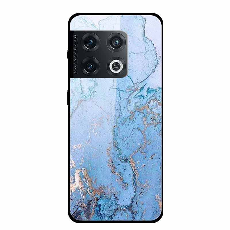 For OnePlus 10 Pro Case Marble Tempered Glass Back Cover Hard Case For OnePlus 10 Pro Shockproof Fundas NE2210 Protective Coque