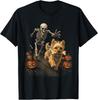 Lustiges Yorkie-Skelett und Halloween-T-Shirt