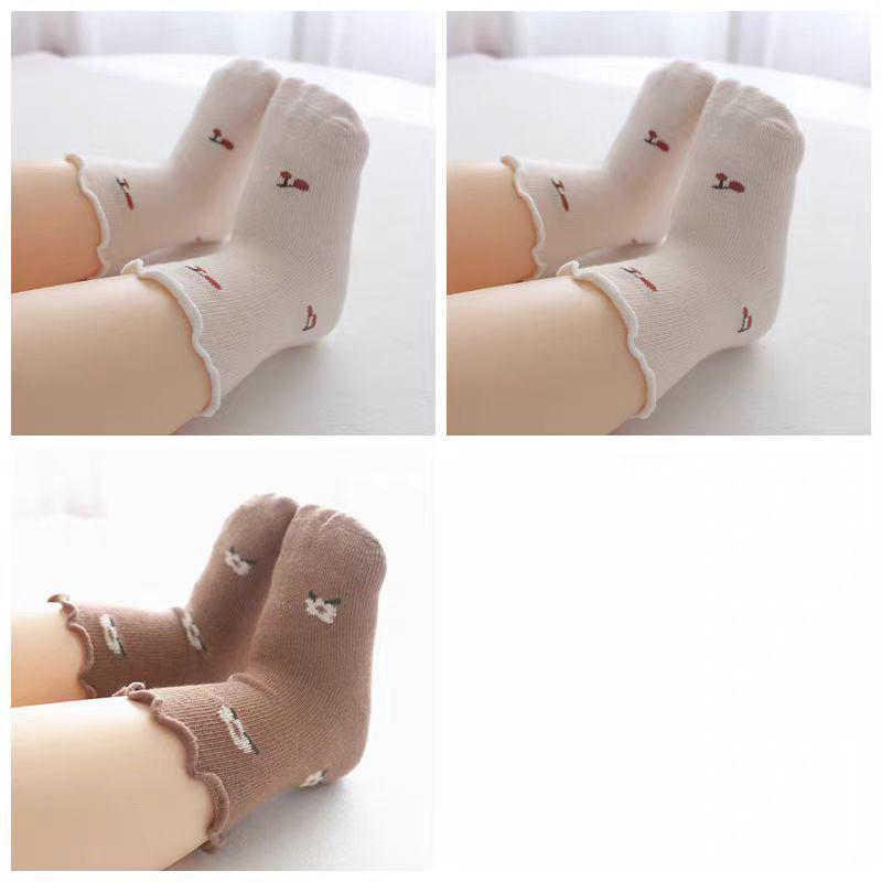 Baumwoll-Babysocken für Neugeborene bis 1 Jahr - Dünn, Lockerer Bund, Wadenhoch, für Frühling & Herbst