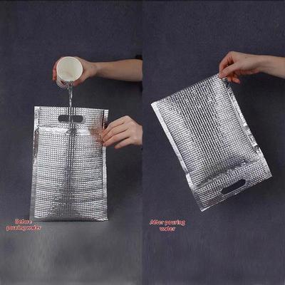 5 Stück Isolierte Thermobeutel aus Aluminiumfolie mit Reißverschluss Tragegriff Mehrere Größen für Take-away Lieferung Camping Lebensmitteleinkauf