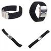 Fashion Waterproof Striped Silicone Watch Strap Deployment Buckle Watchband