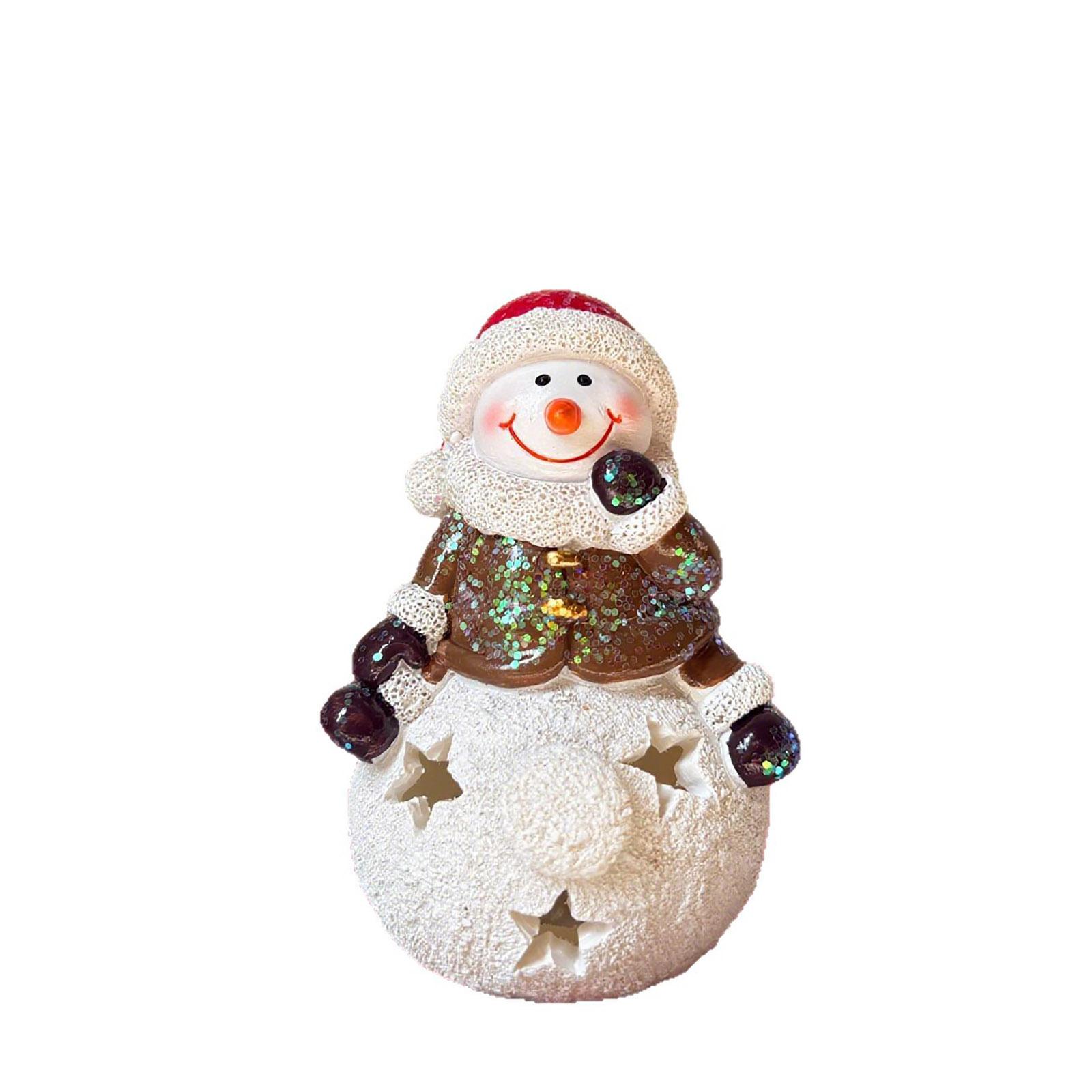 

Christmas Decorations Snowman Resin Crafts Home Desktop Decorations Add A Sense Of Festive Atmosphere One Size