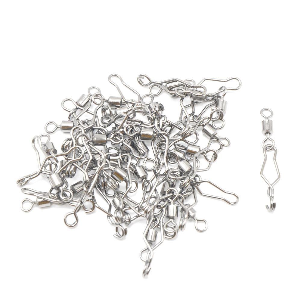 30pcs High Strength Fishing Speed Clips Stainless Steel Lure Hook Connect  Swivel Application