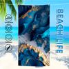 Microfiber Beach Towel Marble Pattern Bath Towel Thin Absorbent Extra Large Towel for Beach Swimming Camping Yoga Bath Sports