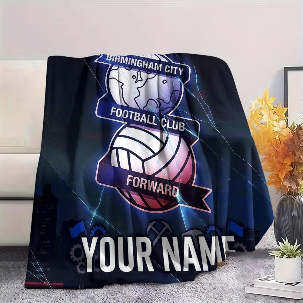 Custom Name Birmingham City2 Flannel Blanket, High quality Comfortable for All Seasons, Home Decor, Warmth and Comfort