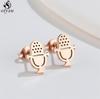 Hip-hop Stainless Steel Microphone Guitar Earring for Women Musical Ear Jewelry Girls Music Party Earrings Gift Accessories