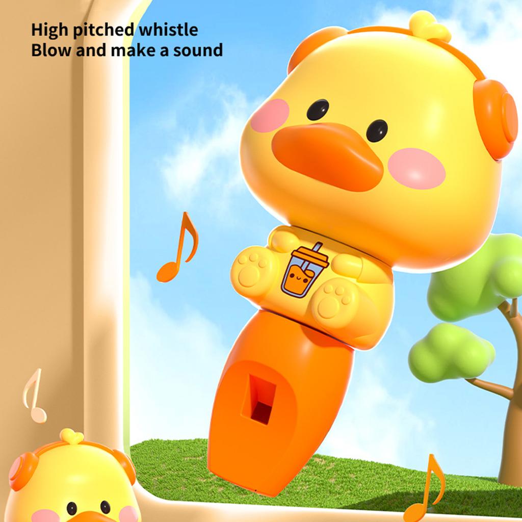 Colorful Cartoon Whistle Toy for Children Play Train Mouth Muscles Promote Sound Perception Hand Eye Coordination Toy