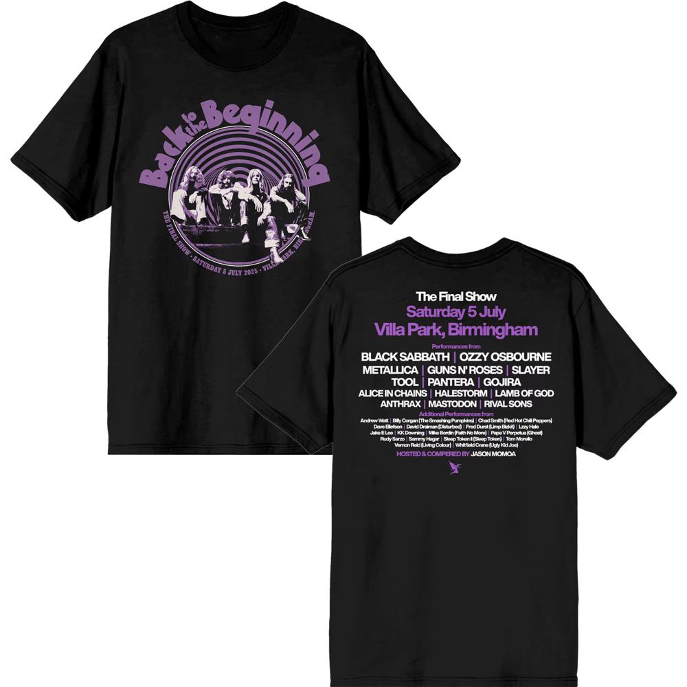 Black Sabbath and Ozzy Osbourne Back To The Beginning Merch Event Tee with Lineup Men Women TShirt Ins Y2k New Brand New Style
