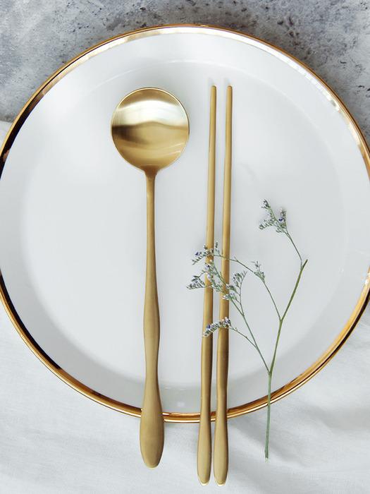 Возрождается. Набор из 3 ложек J с золотым покрытием, блестящая волна Gold Bling Wave Spoon Set