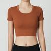 WEZHO Women's Yoga Short Sleeve Sports T-Shirt