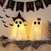 Partydekorationen für Halloween Geisterdekoration, Leuchtend mit Hexenhut/Schleife, Dekoration Gruselig Stehende Dekoration Veranda Hof Außen Geister-Thema