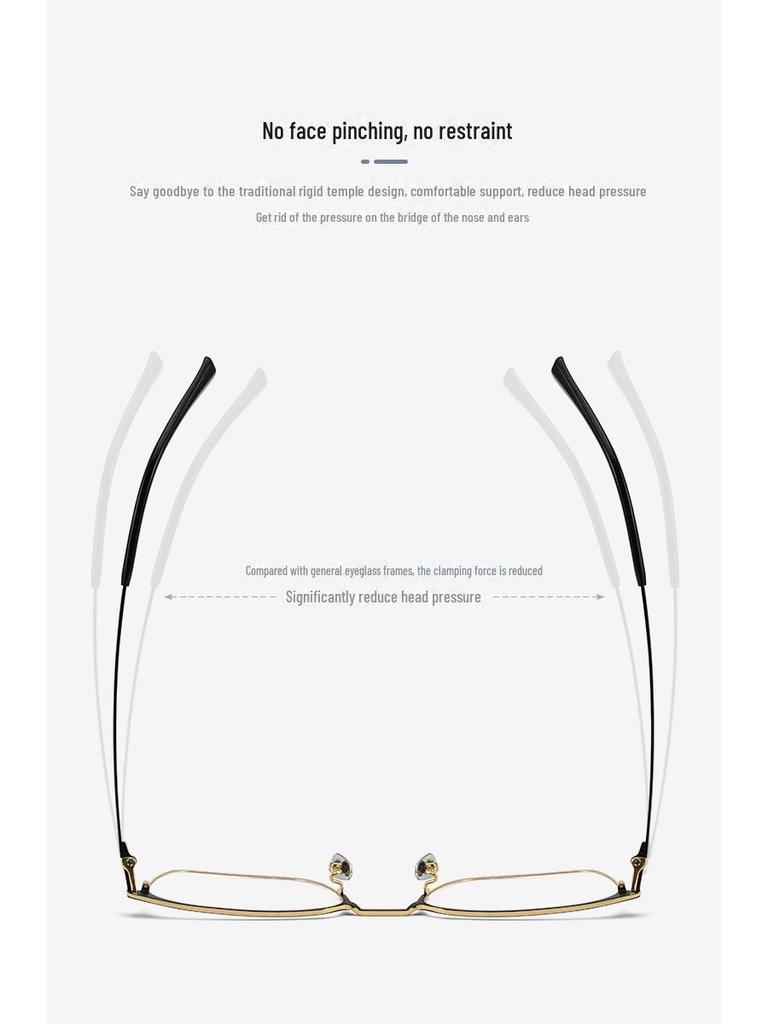 Rama de ochelari retro ultra-ușoară din titan pentru bărbați pentru afaceri și miopie