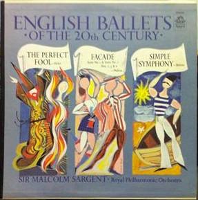 LP Record SIR MALCOLM SARGENT ? THE ROYAL PHI - English Ballets Of The 20th Century 35889 Angel Records 1961 US Classical Used