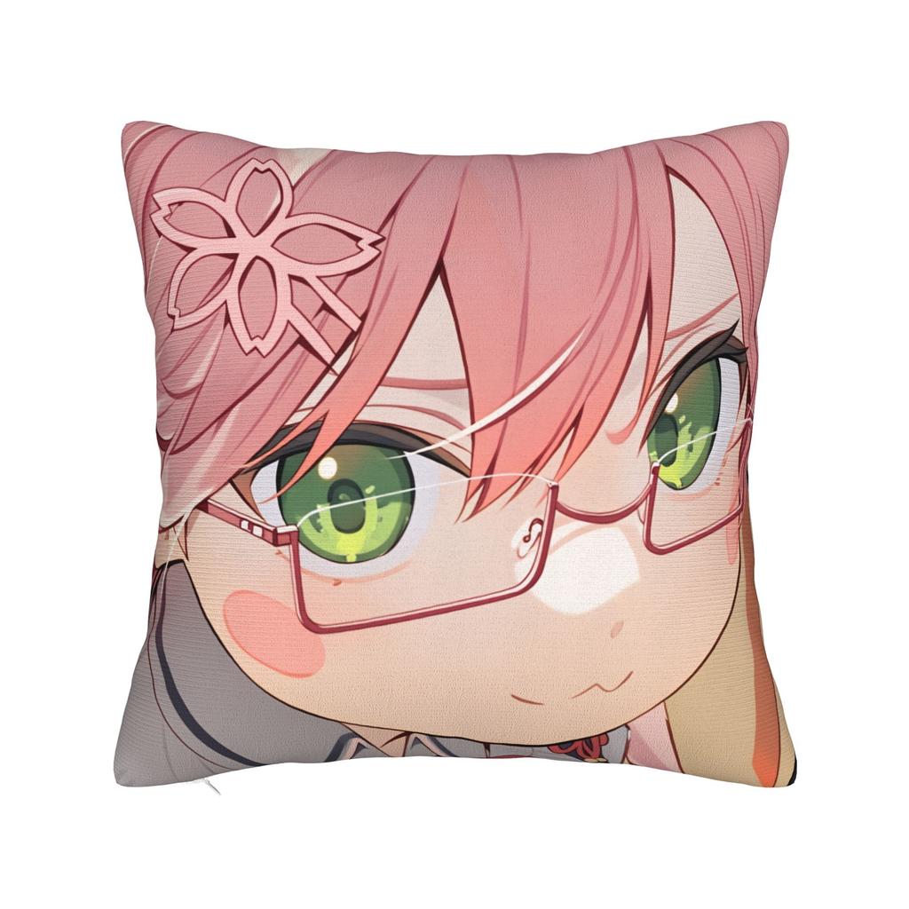 Hot Girl Kawaii Sakura Miko Pillow Case Comfy Pillow Cover For Couch Sofa Bedroom Kawaii Pillowcases
