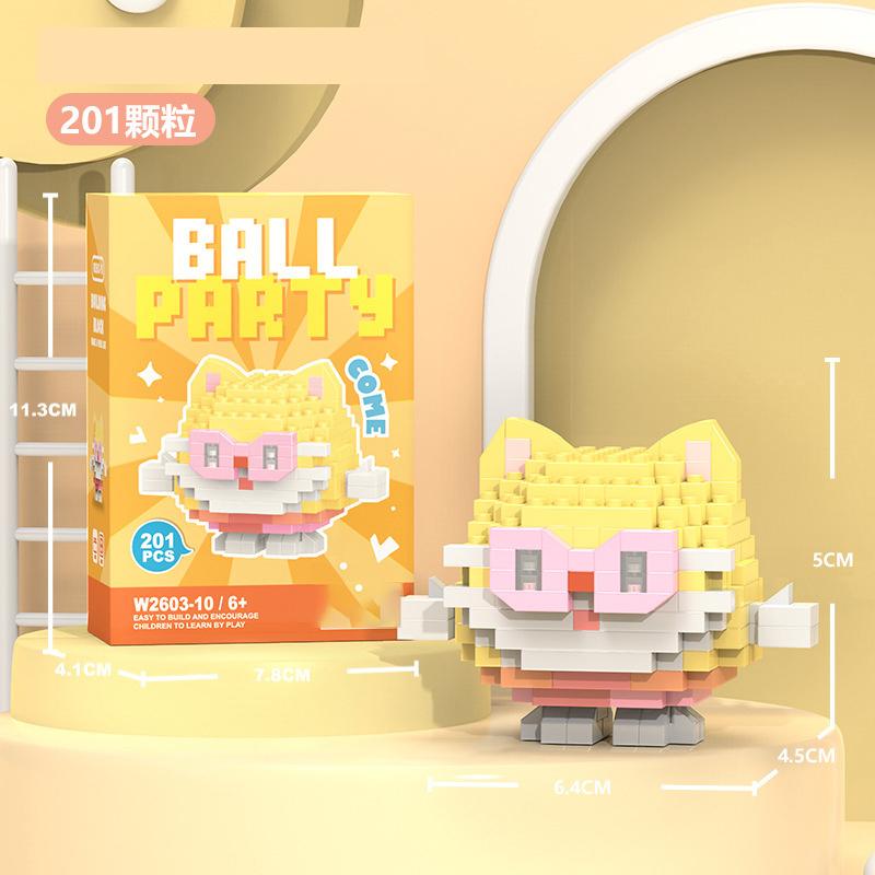 Penguin Constructor Micro Bricks Toys for Children 7 to 10 Year Cat Dog Construction Set for Girl Adults Reindeer Building Block