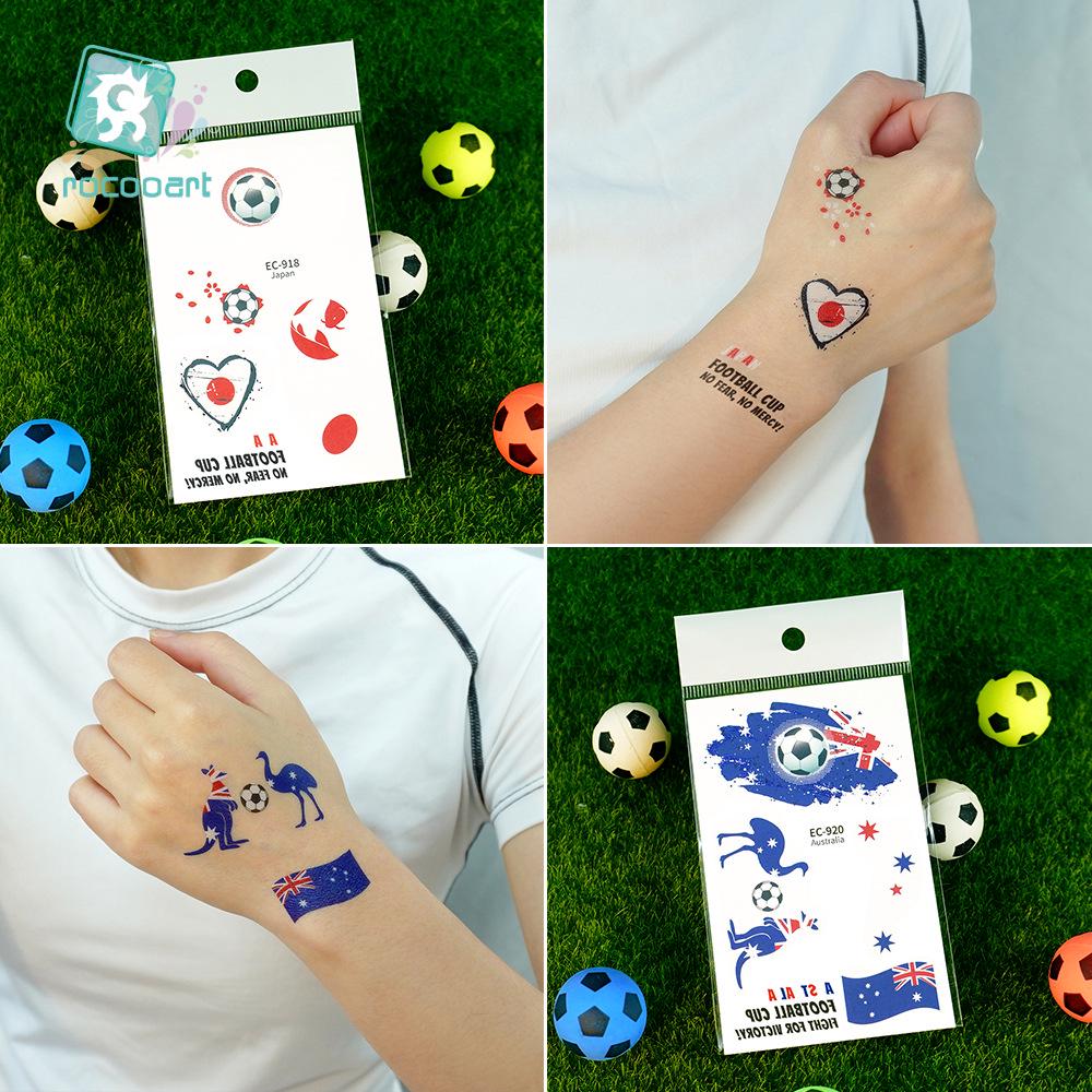 Ruikalong USA Canada Mexico Flag Waterproof World Cup Tattoo Stickers