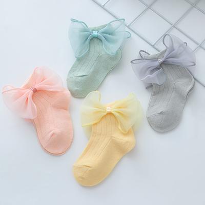 Home Baby Princess Socks Korean Edition Trendy Girls' Socks Children's Lace Socks Bow Baby Cotton Socks For Girls