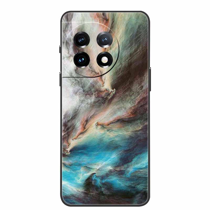 For One Plus 11 Case Marbled Granite Stone Texture Phone Cases for Oneplus 11R Shockproof Soft Cover on for Oneplus11 5G Silicon