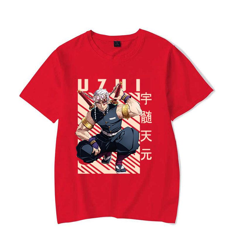 

New Anime Uzui Tengen Print Short Sleeves Fashion Round Neck Men Woman T-Shirt Summer Casual Tees S