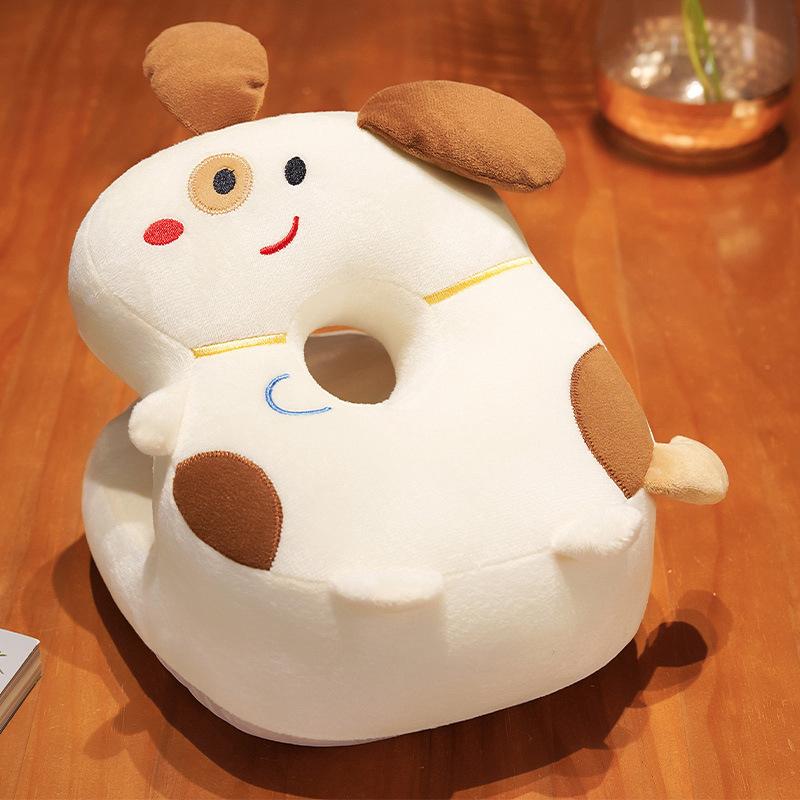 Cute Cat Nap Pillow Ice Silk Plush Throw Pillow Cuddle Cat Office Table Nap Artifact Waist Backrest Female