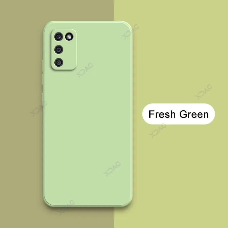 Square Liquid Silicone Phone Case for Samsung Galaxy A02S F02S M02S 360 Soft Back Cover SamsungA02S SamsungF02S SamsungM02S Bags