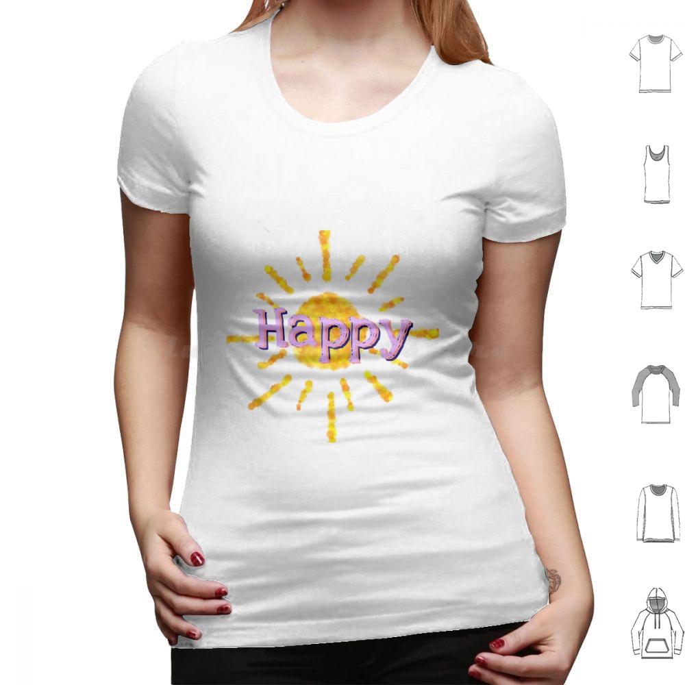 Happy T Shirt 6xl Cotton Cool Tee Happy Happiness Sun Sunshine Joy Color Colorful Beautiful