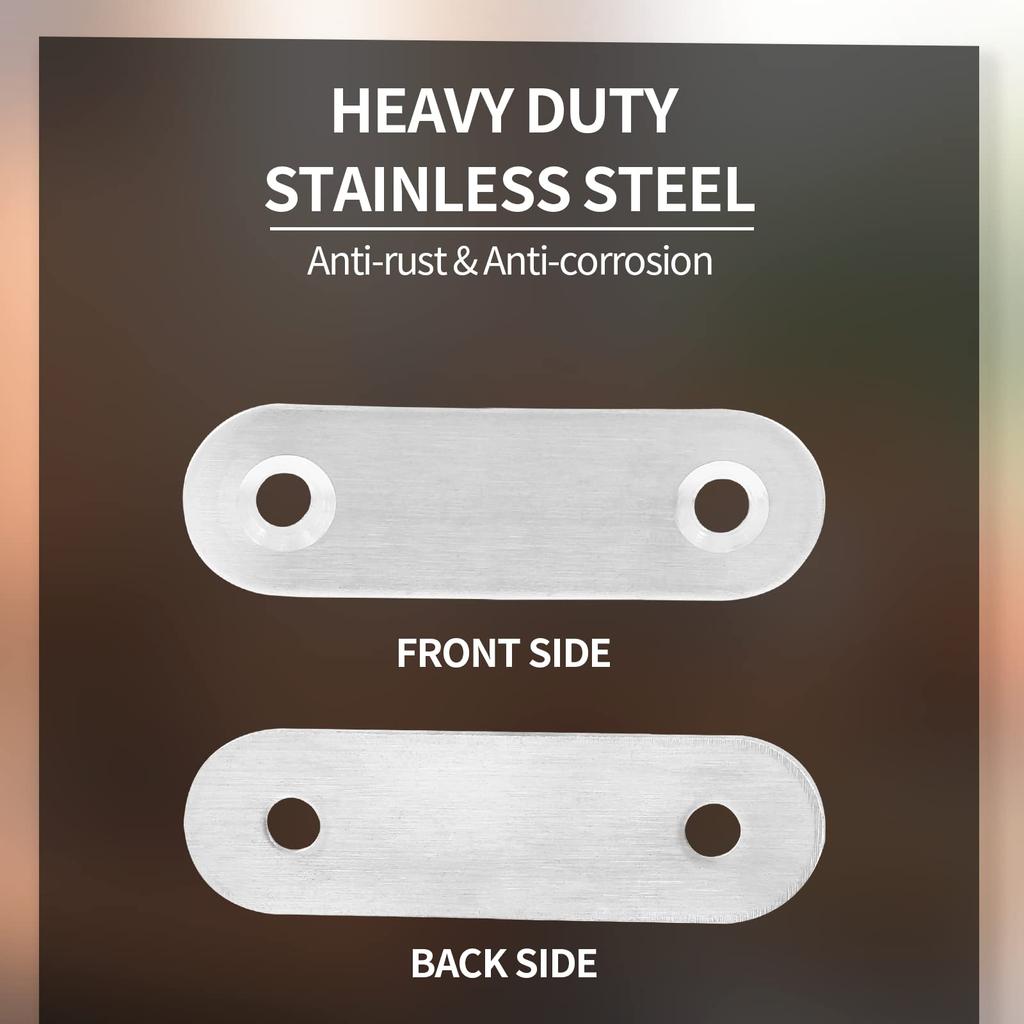 20/50pcs of Metal Flat Straight Connector Plates, Ideal for I-Shaped Brackets, LED Sign Mounting Feet, L-Shaped Corner Braces
