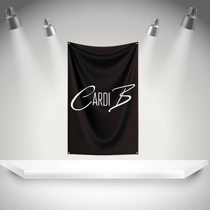 C-Cardis B Flag Rock Music Band Banner HD Printing Tapestry Exhibition, Music Band Fans, Garage Decor