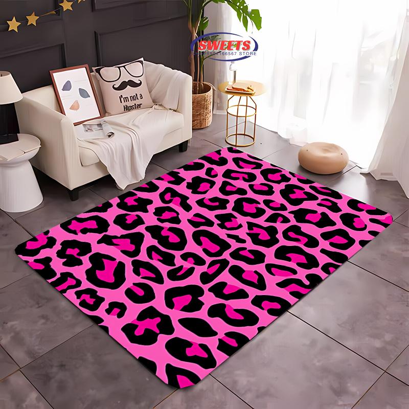 17 Style Colorful Leopard Printed Carpet Rug for Bedroom Living Room Home Sofa Decor, Kids Play Non-Slip Decor Durable Mats Gift
