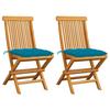 VidaXL Lot de 2 Chaises de Jardin avec Coussins, Sièges de Terrasse, Chaises de Salle à Manger, Meubles de Patio Extérieur, 3062479