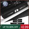 2026 Hot For VOLKSWAGEN VW Car Door Sill Protector Plate Strips for Volkswagen VW Rline R Line Carbon Fiber Trunk Door Threshold