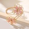 Floral Flower Bracelet Enamel Glaze Armband Fairy Open Arm Bangle  Party