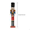 Wooden Nutcracker Ornament Christmas Decoration Tabletop Art Figurine Statue for Restaurant Home