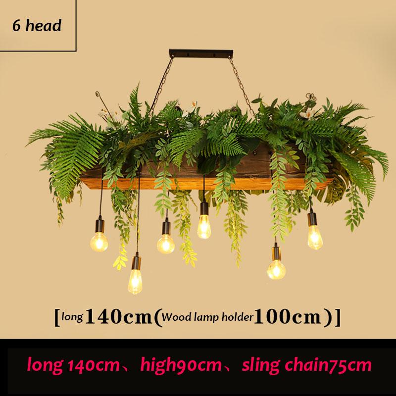 

Персональный Креативный Сад Ресторан Подвесной Светильник Простой Пасторальный Индустриальный Стиль Таверна Моделирование Зеленых Растений Люстра