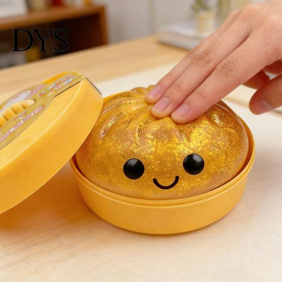 Colorful Pinch Toy Steamed Bun Squeeze Soft TPR Fidget Toys Sensory Handheld Stress Ball Reliever Cute Slow-Rising Decompression Gadget Fun