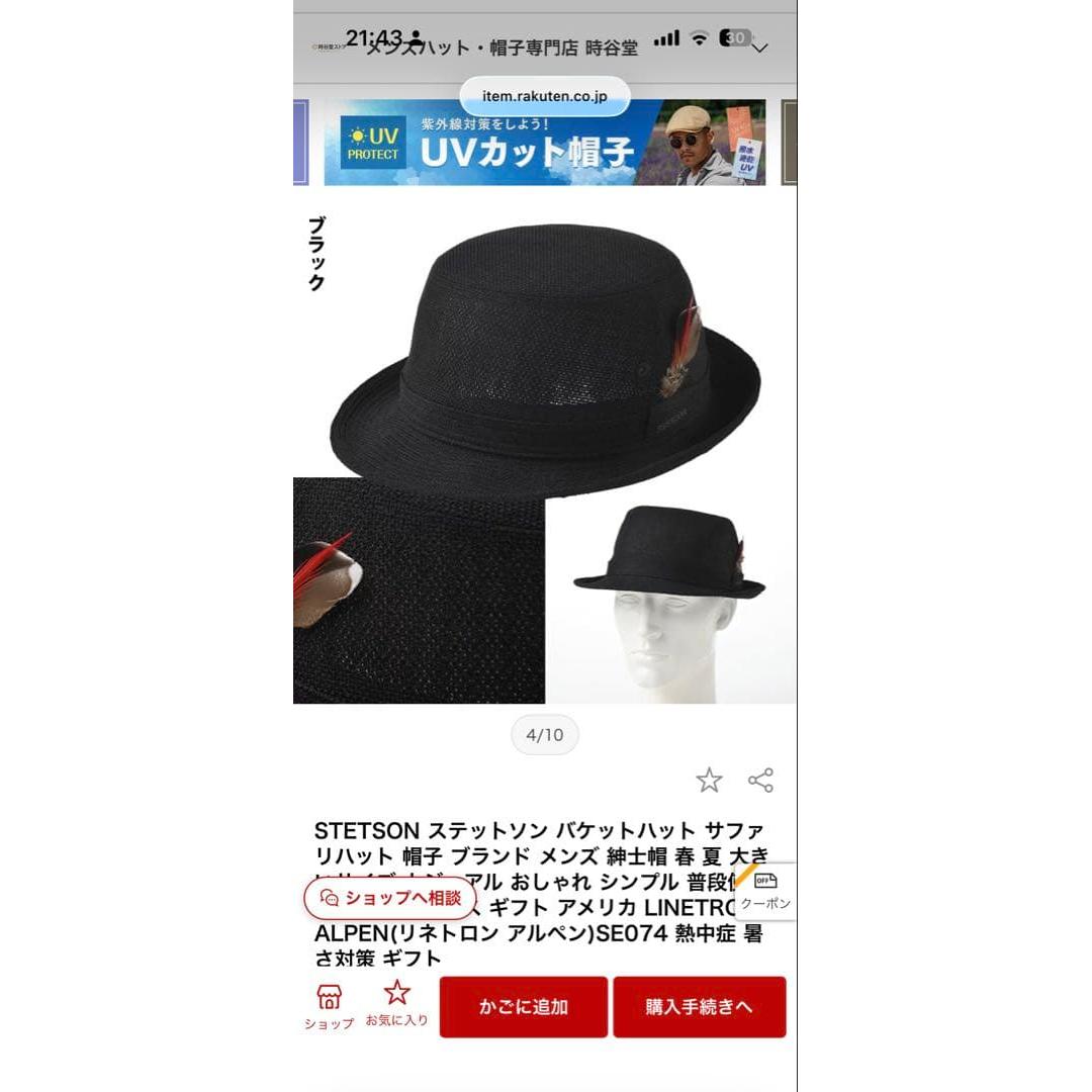 Used STETSON LINETRON ALPEN hat SE074 LL