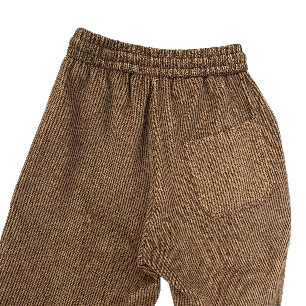 Multi-pocket drawstring sweatpants men's and women's thin wide-legged loose and lazy style versatile corduroy casual trousers