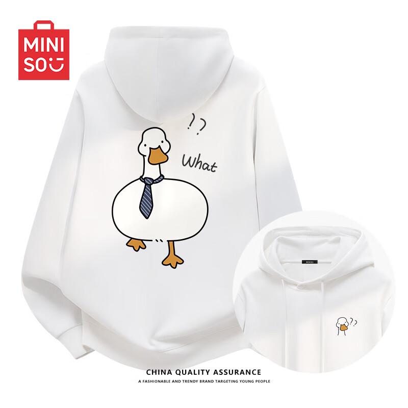 

Мужской пуловер с капюшоном MINISO с графикой гуся M