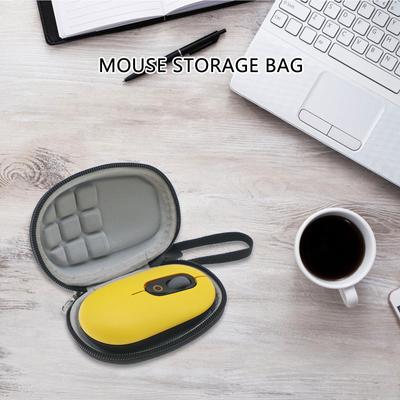 Black EVA Hard Carrying Case Travel Protections Case Sleeve Zippers Mouse Pouches Cover for Logitech POP Mouse
