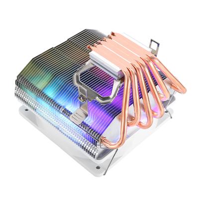PC Horizontal CPU Cooler ARGB 4/6 Heat Pipe Air-cooled 120mm Fan 4pin/PWM Compatible LGA1200 1700 115x 2011 2066 AM4 AM5 X99 E5