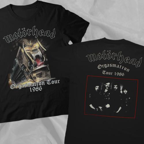 Vintage 1986 MOTORHEAD Orgasmatron Tour Black Double Sided T-Shirt Unisex T-Shirt XXL